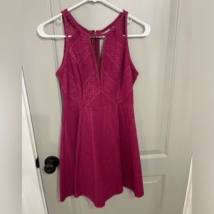Free People size 2 maroon/pink zip up dress
